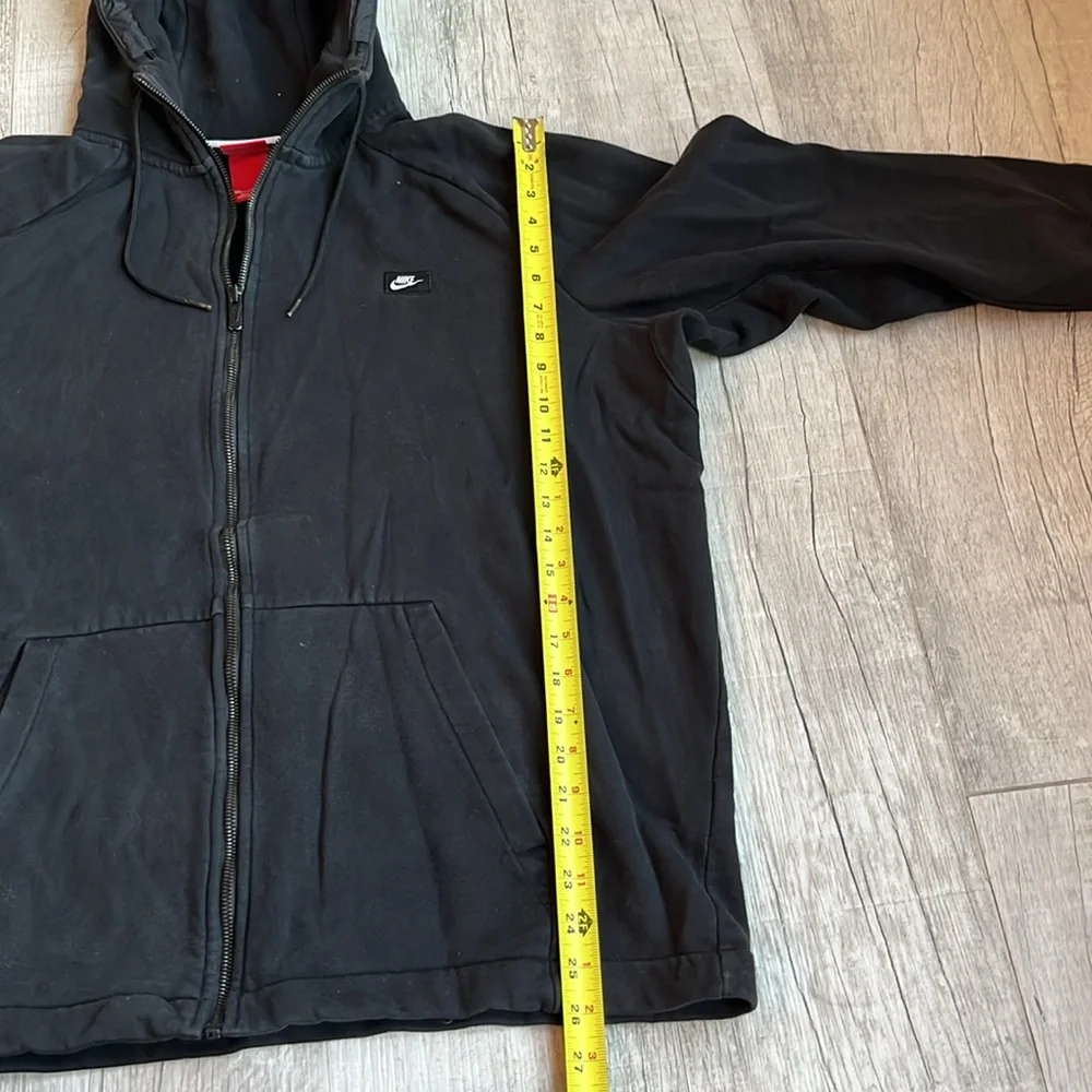 Nike Full Zip Modern Black Hoodie Raglan Women’s Size XXL EUC‎